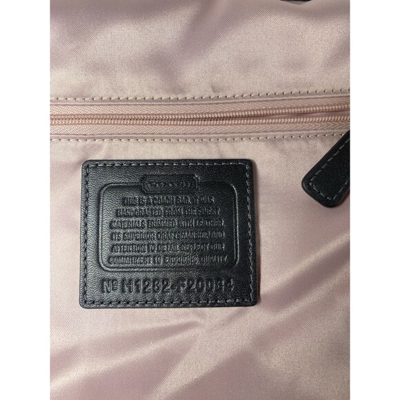 Coach Leather Satchel Purse Bag F20084 Ashley Madison Pleated Gray Pink Lining - Picture 8 of 16